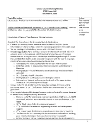 Faculty Assembly Meeting Minutes