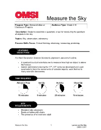 Measure the Sky