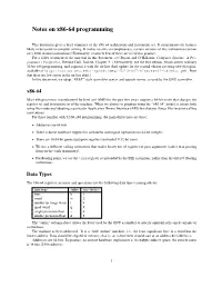 Notes on X86-64 Programming