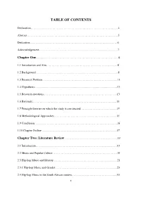 Table of Contents