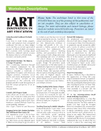 Workshop Descriptions