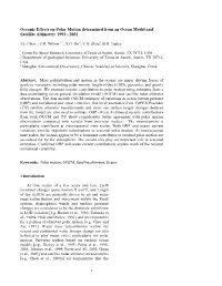 1 Oceanic Effects on Polar Motion Determined from an Ocean Model