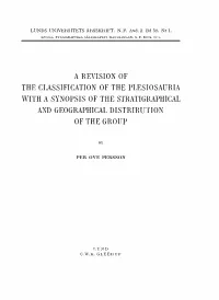 A Revision of the Classification of the Plesiosauria with a Synopsis of the Stratigraphical and Geographical Distribution Of