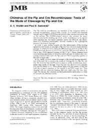Chimeras of the Flp and Cre Recombinases: Tests of the Mode of Cleavage by Flp and Cre A