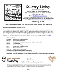 Country Living Newsletter