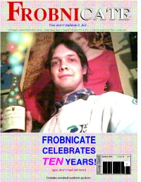 FROBNICATE CELEBRATES Spring 2005 Issue 24 =C0