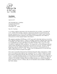 George W. Bush Presidential Records in Response to the Systematic Processing Project and Freedom of Information Act (FOIA) Requests Listed in Attachment A