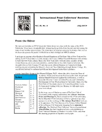 International Print Collectors' Societies Newsletter from the Editor Index
