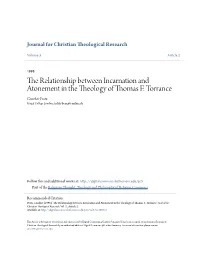 The Relationship Between Incarnation and Atonement in the Theology of Thomas F