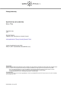 Tilburg University Synchronicity and Leadership Merry, Philip