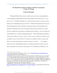 1 the Reid Interrogation Technique and False Confessions