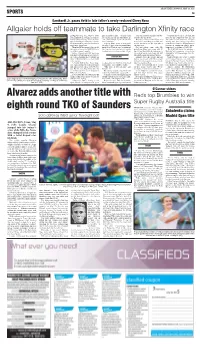 Alvarez Adds Another Title with Eighth Round TKO of Saunders