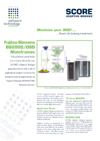 Fujitsu-Siemens BS2000/OSD Mainframes