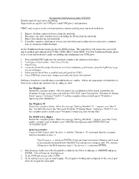 Keypad and Troubleshooting Under MS-DOS Read Through All Steps Before Beginning