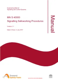 Signalling Safeworking Procedures