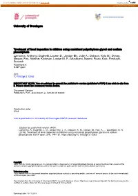 Treatment of Faecal Impaction in Children Using Combined