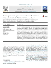 Anthropogenic Arsenic Cycles: a Research Framework and Features