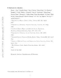 Arxiv:2007.13784V1 [Physics.App-Ph] 27 Jul 2020 A) Glovebox a in Cleanroom a Orsodn Uhr Lcrncmi:Ks.Burch@Bc.Edu Mail: Electronic Author; Corresponding Ao .Gray, J