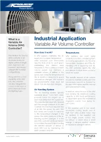 Industrial Application Variable Air Volume Controller