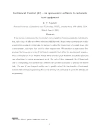 Instrument Control (Ic) – an Open-Source Software to Automate Test Equipment