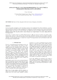 Site Suitability Analysis for Beekeeping Via Analythical Hyrearchy Process, Konya Example