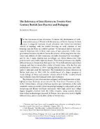 The Relevance of Jazz History in Twenty-First Century British Jazz Practice and Pedagogy