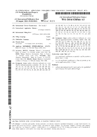 WO 2014/128566 A2 28 August 2014 (28.08.2014) P O P C T