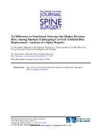 Analysis of a Spine Registry Rate Among Smokers Undergoing
