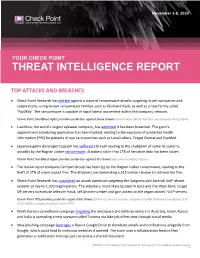 Check Point Threat Intelligence Bulletin