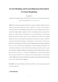 Fractal Modeling and Fractal Dimension Description of Urban Morphology
