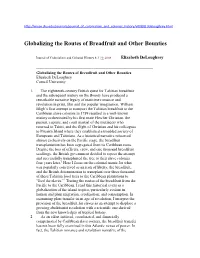 Globalizing the Routes of Breadfruit and Other Bounties