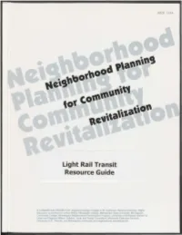 Light Rail Transit Resource Guide
