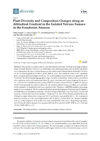 Plant Diversity and Composition Changes Along an Altitudinal Gradient in the Isolated Volcano Sumaco in the Ecuadorian Amazon