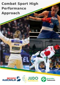 Combat Sport High Performance Approach Overview