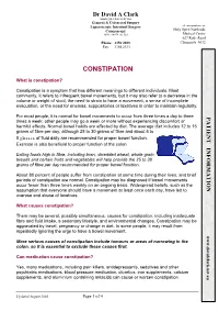 Constipation