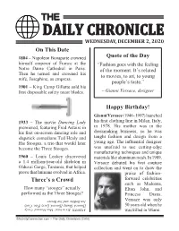 On This Date Three's a Crowd Happy Birthday! Quote of The