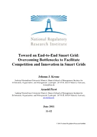 Overcoming Bottlenecks to Facilitate Competition and Innovation in Smart Grids