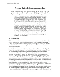 Process Mining Online Assessment Data