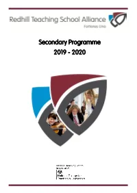 Secondary Programme 2019 - 2020