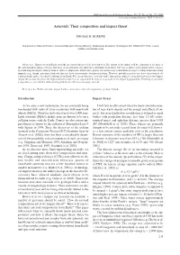 Asteroids: Their Composition and Impact Threat