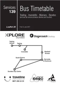 Bus Timetable Tealing - Inveraldie - Murroes - Dundee (Includes All Services Between Murroes and Dundee)