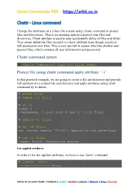Chattr Linux Command