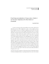 From Transcontextualization to Transcreation: a Study of the Cinematic Adaptations of the Short Stories of Premchand