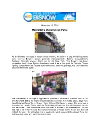 Manhattan's Oldest Street: Part 3