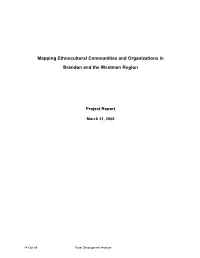 Mapping Ethnocultural Communities and Organizations in Brandon And