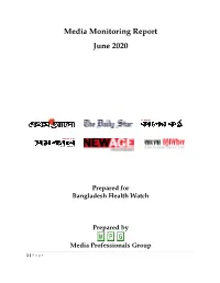 Media Monitoring Report June 2020