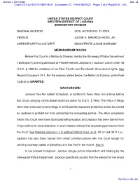 MEMORANDUM RULING Re 14 MOTION to Dismiss