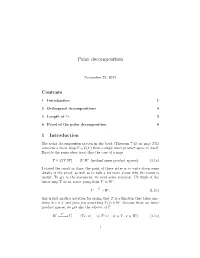 Polar Decomposition