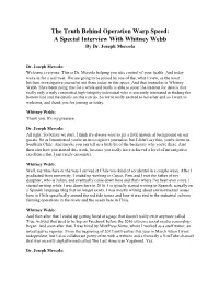 The Truth Behind Operation Warp Speed: a Special Interview with Whitney Webb by Dr