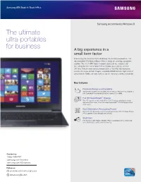 The Ultimate Ultra-Portables for Business a Big Experience in a Small Form Factor